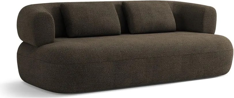Divano in tessuto bouclé marrone 178 cm Jenny - Micadoni Home