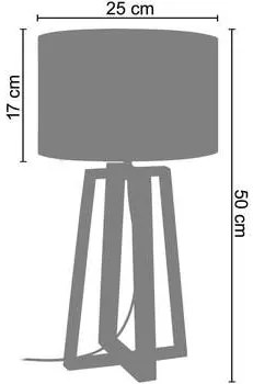 Tosel  Lampade d’ufficio lampada da comodino tondo legno nero e bianco  Tosel