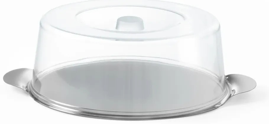Vassoio per torte in acciaio inox con coperchio , ø 30 cm - Hendi