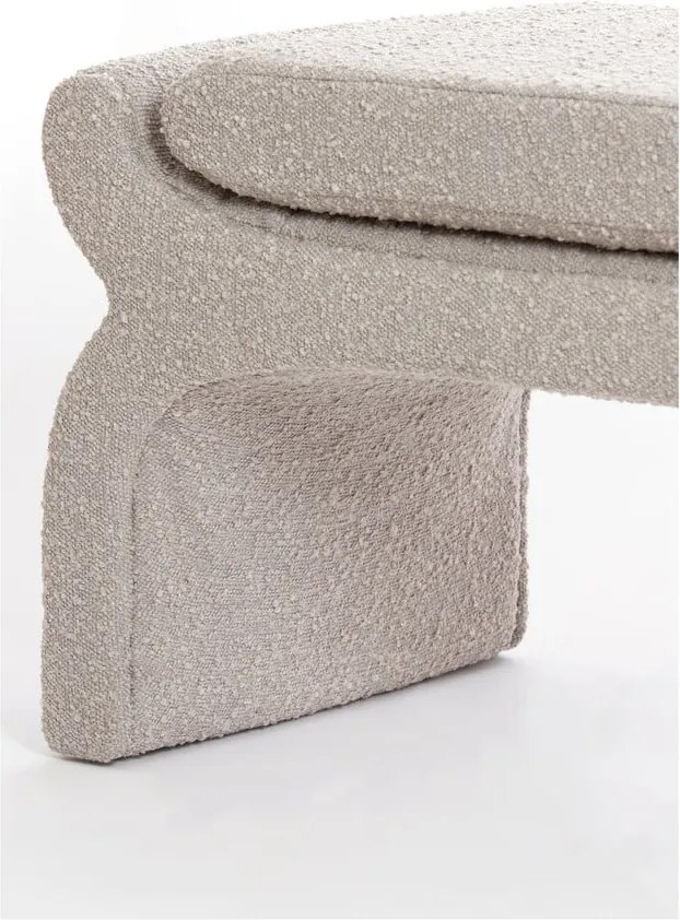 Panchina beige in tessuto bouclé Nafya - Light &amp; Living