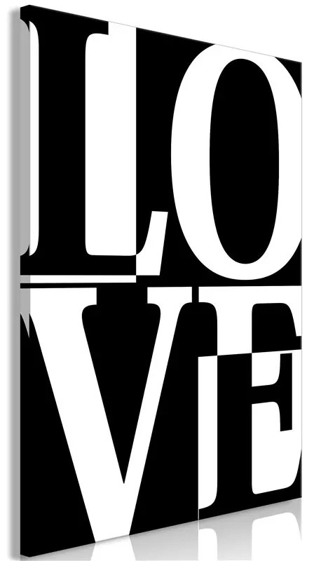 Quadro Black and White Love (1 Part) Vertical