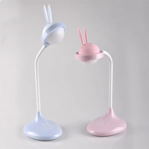 Lampada touch LED per bambini RABBIT LED/0,4W/5V 3000/6500K blu + USB