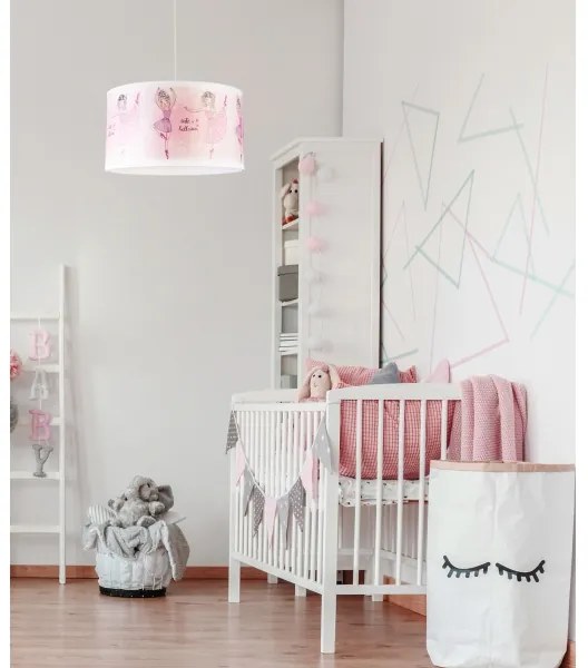 Duolla - Lampadario a sospensione per bambini PRINT M 1xE27/40W/230V diametro 35 cm ballerine