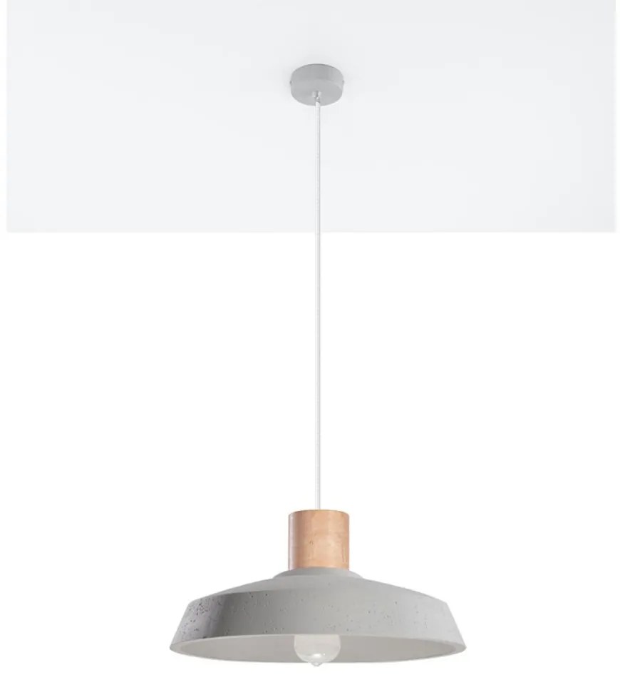 Lampadario a sospensione in Cemento Bianco AFRA E27 da interno