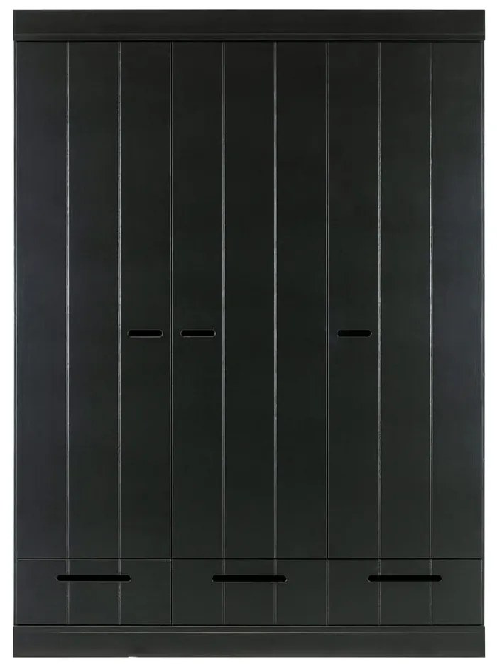 Armadio in pino nero 140x195 cm Connect - WOOOD