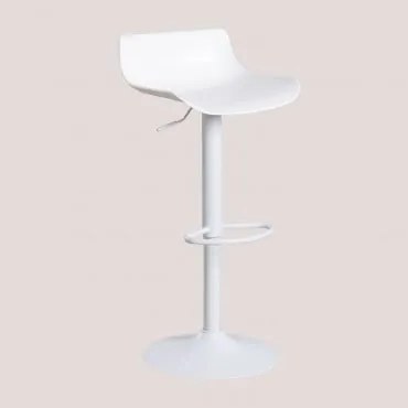Confezione Da 2 Sgabelli Alti Regolabili Arjenn Bianco - Sklum