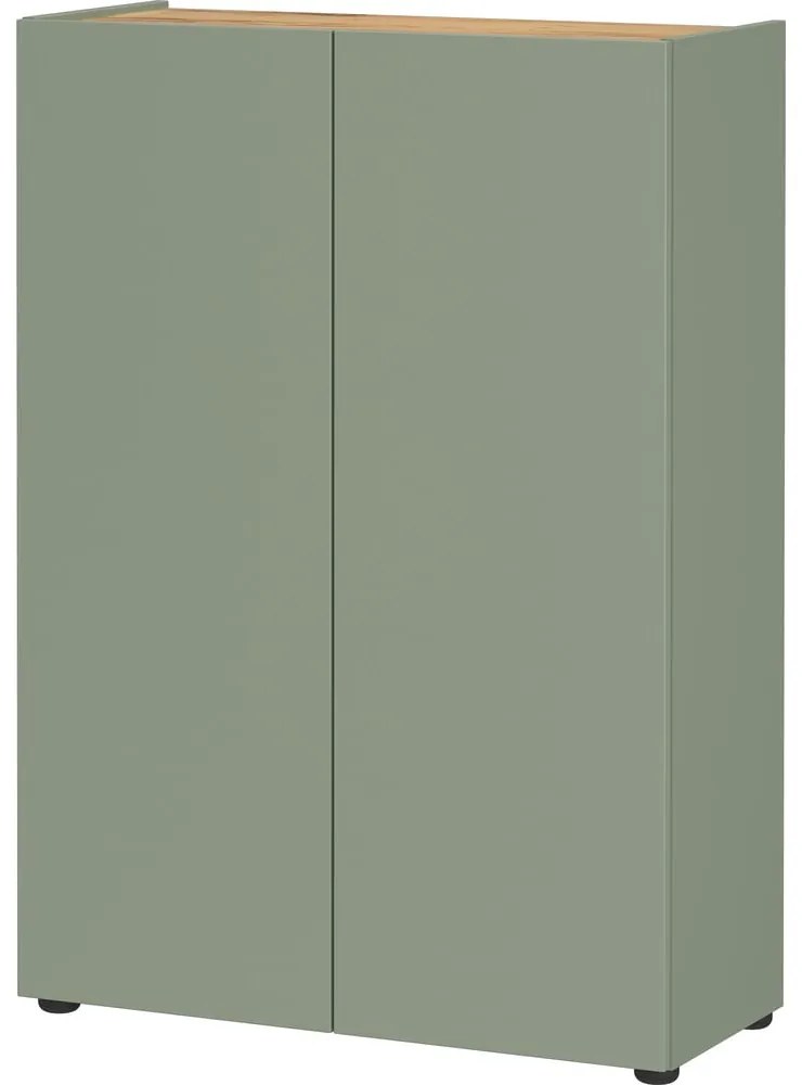 Scarpiera verde chiaro con effetto rovere 74x105x33 cm Alviano – Germania