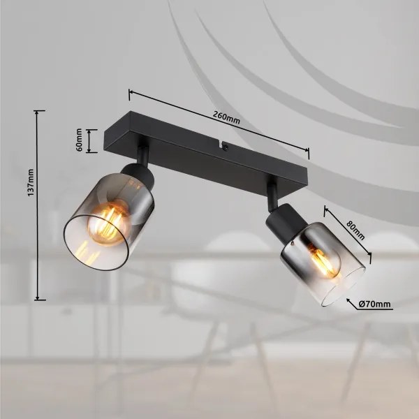 Globo 54308-2 - Faretto HUBERTUS 2xE14/40W/230V