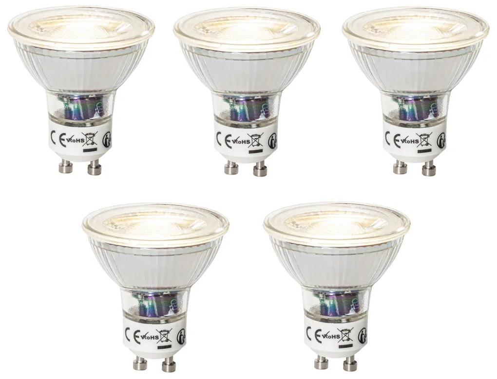 Set di 5 lampadine LED GU10 dimmerabili a 3 livelli 7W 600 lm 4000K