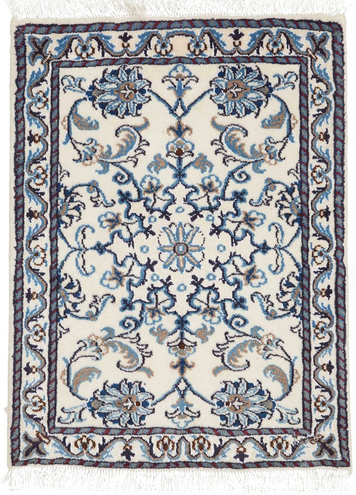 Nain Tappeto persiano 90x60 Beige (Iran) Annodato A Mano