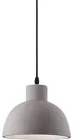 Sospensione Industrial-Minimal Oil-5 Metallo Cemento Grigio 1 Luce E27