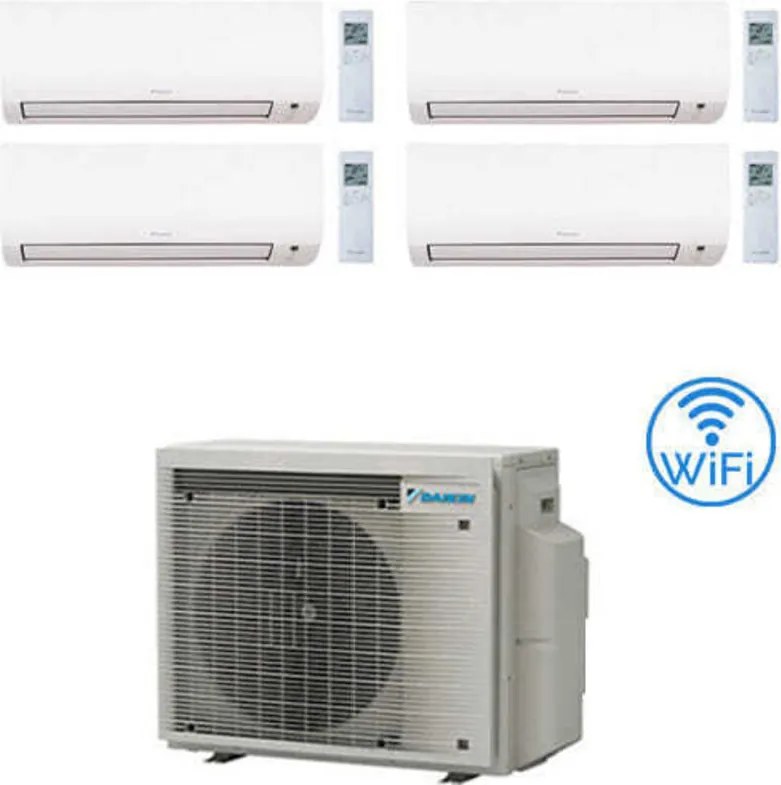 Daikin - Climatizzatore garanzia italia Comfora wifi incluso Quadri Split Inverter 9000 + 9000 + 9000 + 12000 btu con u.e. 4MXM80A9 Classe a+++/a++