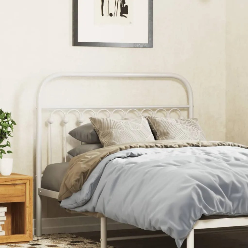 Testiera İn Metallo Bianco 107 Cm /