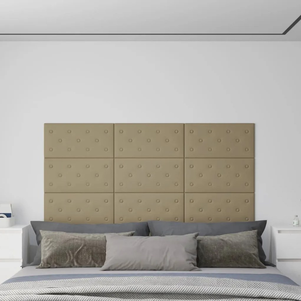 Pannelli Murali 12 Pz Cappuccino 60x30 Cm Similpelle 2,16 M² /