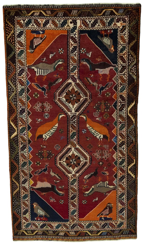 Gabbeh Tappeto 130 x 240 Rosso (Iran) Annodato A Mano