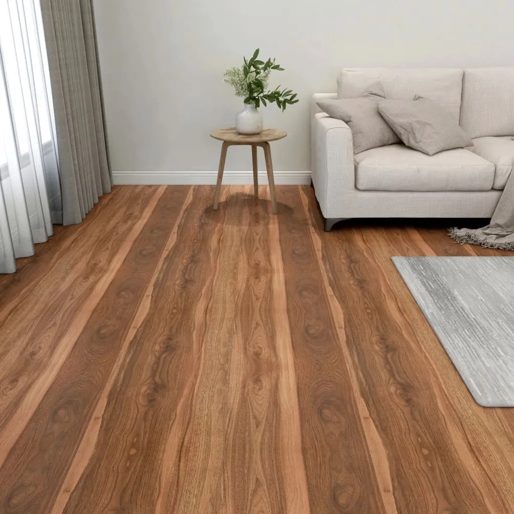 Listoni Per Pavimenti Autoadesivi 55 Pz İn Pvc 5,11 M² Marroni /