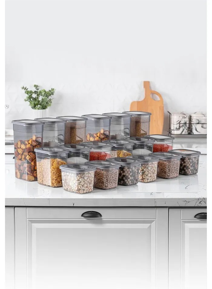 Set di contenitori per alimenti in plastica alimentari 18 pz Fresco – Hermia