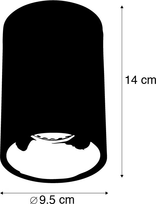 Set di 4 faretti moderni neri con oro GU10 50mm - Deep