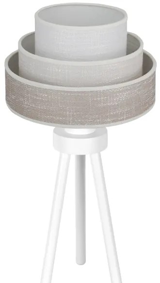 Brilagi - Lampada da tavolo ALASKA LUNETA 1xE27/15W/230V grigio/color crema