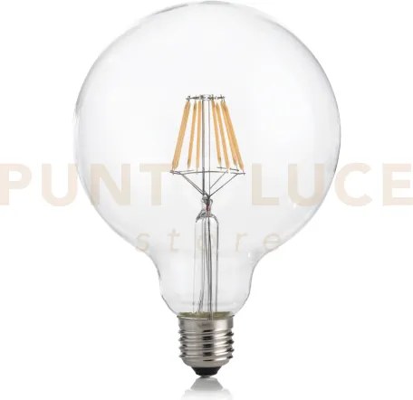 Lampadina attacco e27 in vetro globo trasparente 8 w 680 lm 3000 k ...