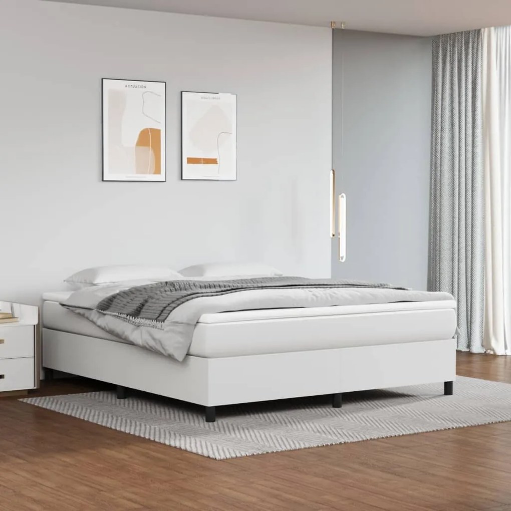Giroletto Bianco 180x200 Cm İn Similpelle /