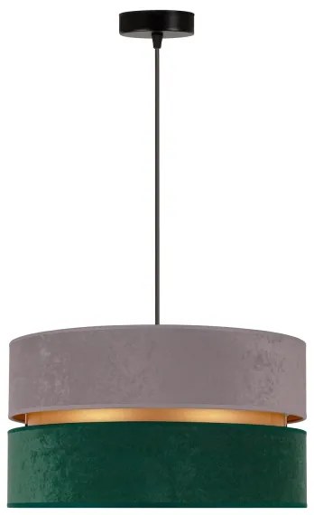 Duolla - Lampadario a sospensione con filo DUO 1xE27/15W/230V diametro 40 cm grigio/verde/oro