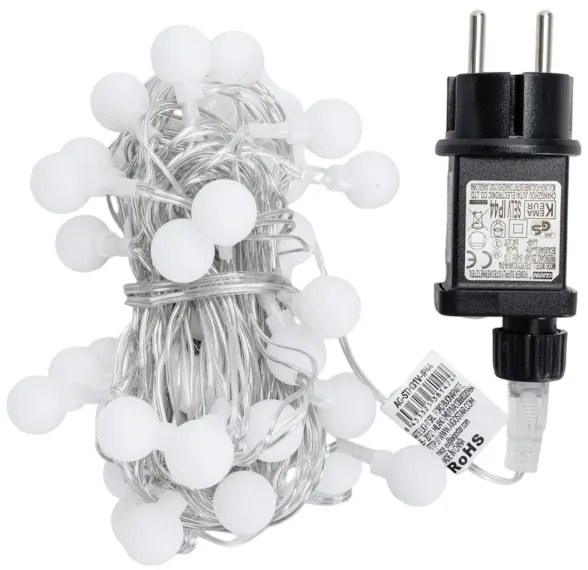 Aigostar - Catena decorativa LED da esterno 50xLED/3,6W/230V/8 funzioni 5m IP44 bianco freddo