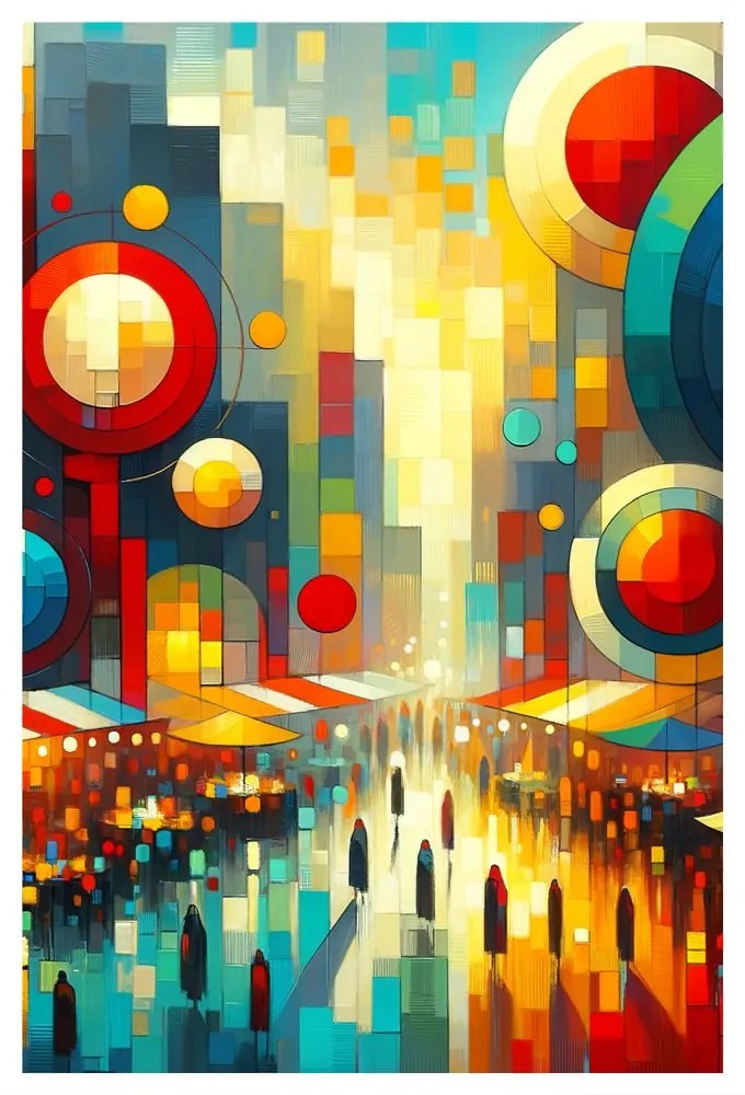 Quadro su tela – Geometria della città