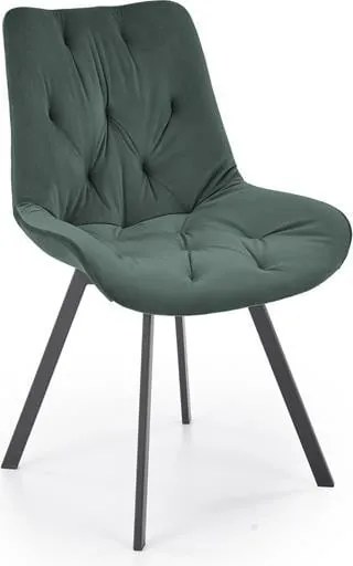 Sedia in velluto K519 verde velluto