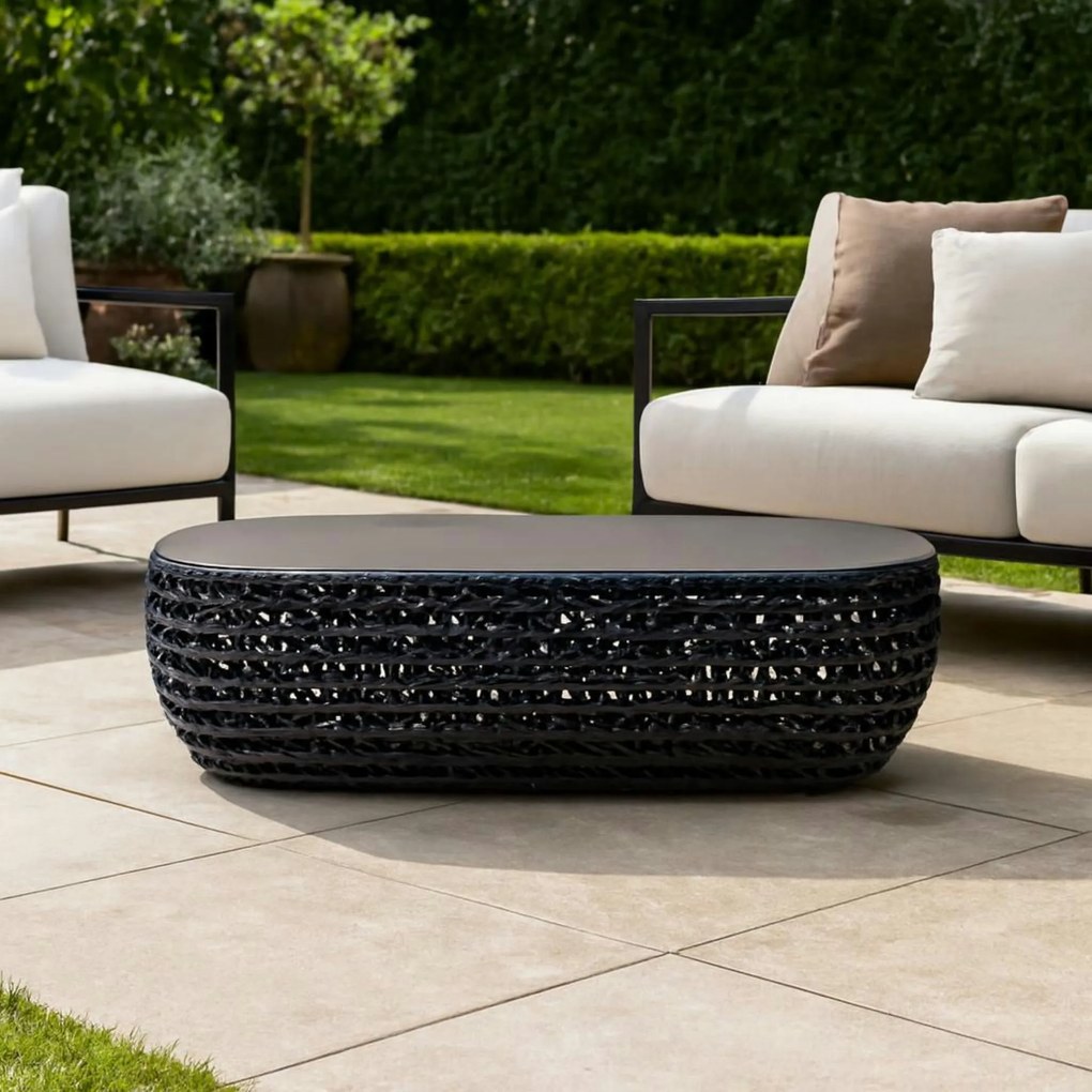 ATREIDES - tavolino da esterno in alluminio e corda