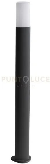 Paletto pou-83 colore nero  h.80cm 1 luce attacco e27 ip44