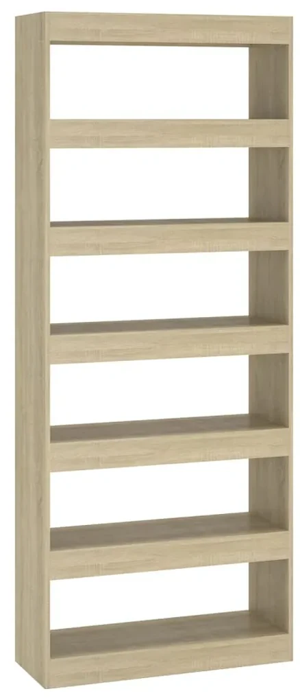 Libreria/divisorio rovere sonoma 80x30x198 cm in truciolato