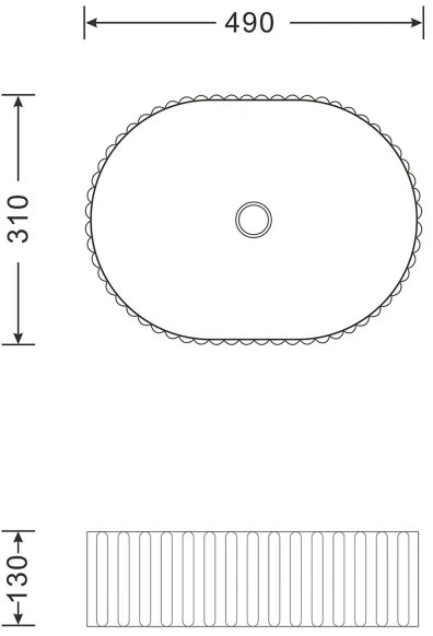 Sapho - Lavabo da appoggio PICOBELLO 49x31 cm ceramica/bianco