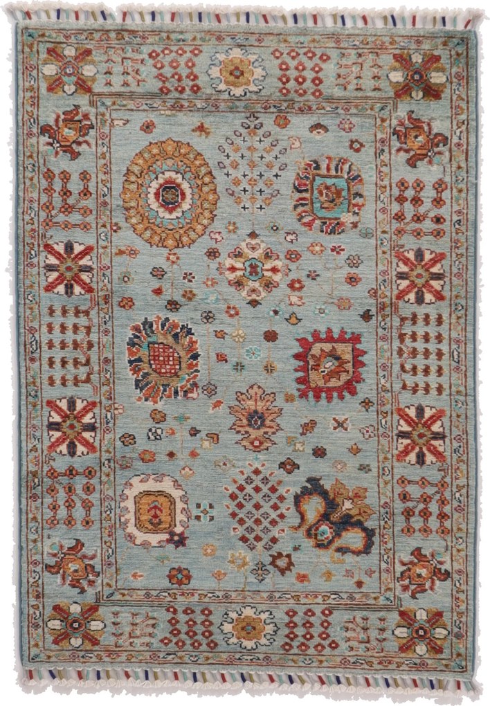Samarkand Tappeto 120x90 (Afghanistan) Annodato A Mano