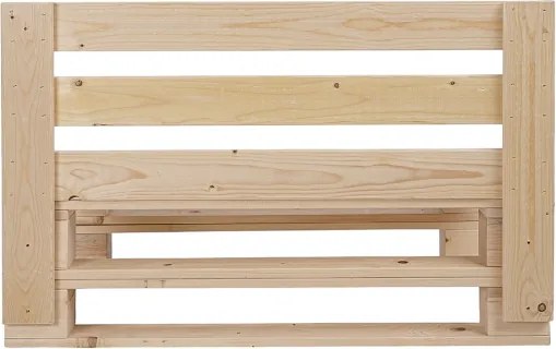 Divano pallet in legno abete 100x61 cm per giardino veranda o taverna