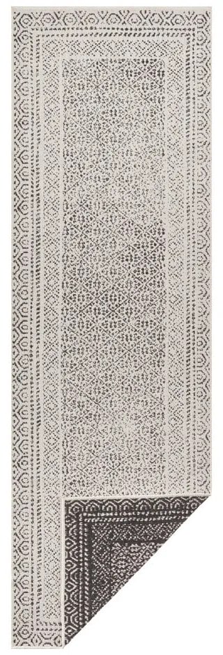 Runner da esterno bianco e nero Berlino, 80 x 250 cm - Ragami