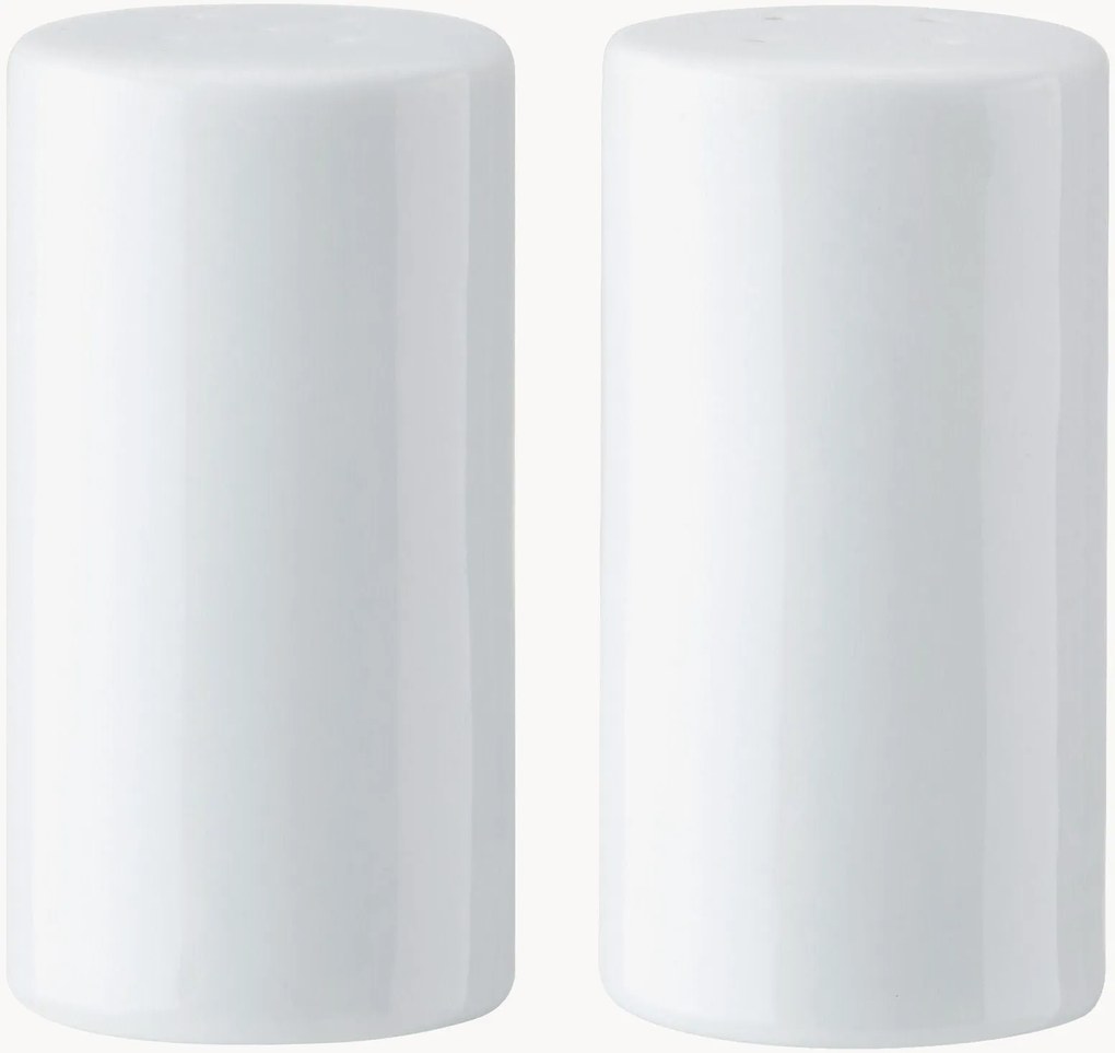 Set di saliera e pepiera in porcellana Chalk