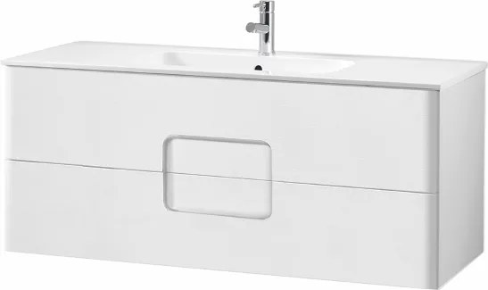 Mobile sospeso bagno ARCO 100 cm due cassetti Larice Bianco