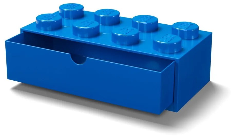 Scatola da tavolo blu con cassetto , 31 x 16 cm - LEGO®