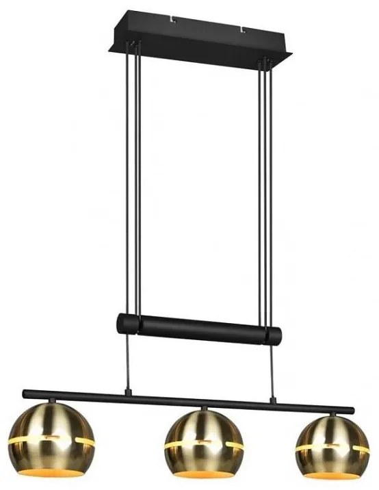 Trio - Lampadario a sospensione con filo FLETCHER 3xE14/40W/230V ottone