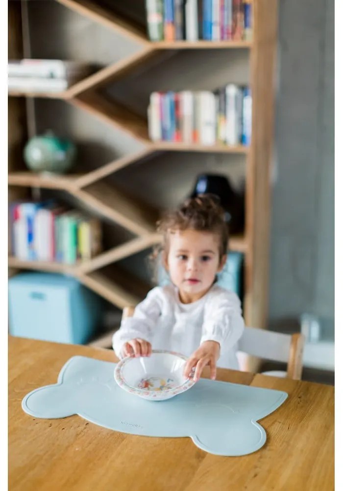 Tovaglietta in silicone azzurro Orso, 48 x 25 cm - Kindsgut