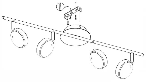 Eglo 95632 - Faretto LED SALTO 4xLED/5,4W/230V