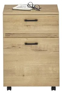 Cassettiera mobile per ufficio MIRANE, rovere