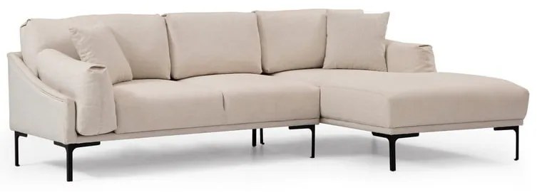 Divano angolare beige chiaro, angolo destro Leo - Artie