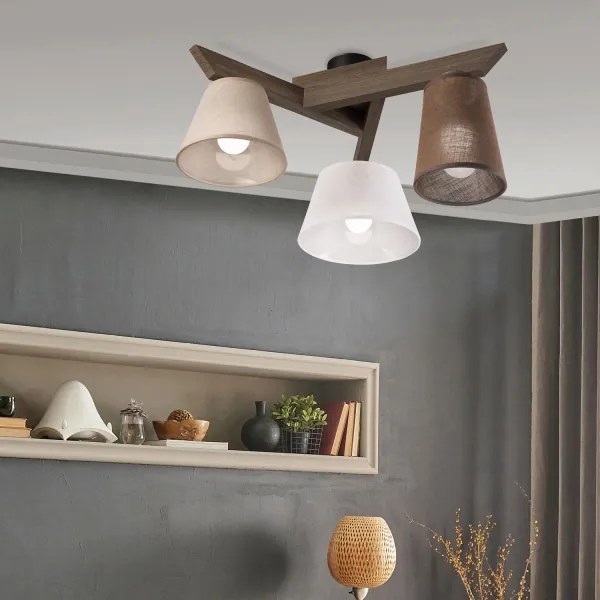 Brilagi - Lampadario LED ANTHONY 3xE14/40W/230V rovere noce