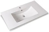 Lavabo da incasso vasca quadrata bianco in ceramica 80x46,5 cm