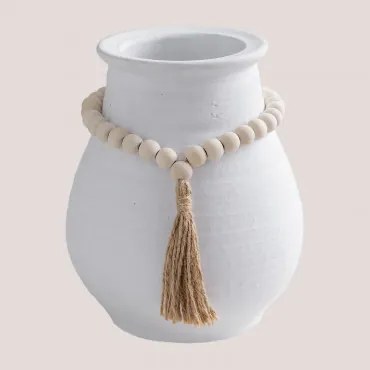 Fioriera in ceramica Nelka Bianco Antico - Sklum