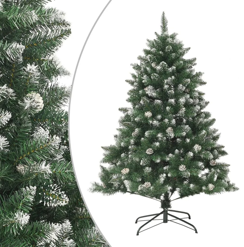 Albero di Natale Artificiale con Base in PVC, 120 cm