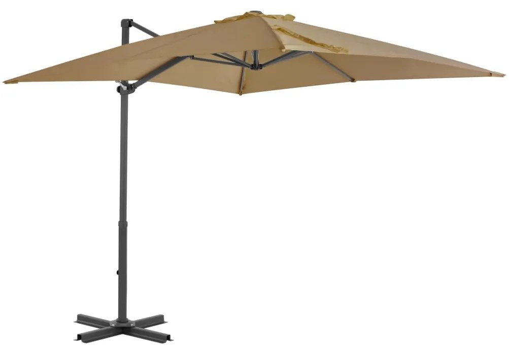 Ombrellone A Sbalzo Con Palo İn Alluminio 250x250 Cm Tortora /