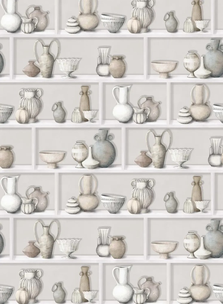 Osborne & Little Carta da parati Raku - Ivory/ Stone